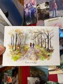 Beautiful postcard brought to us by an awesome family who hiked 🥾 the Portuguese Camino trail. 
Now hanging near other incredible photos/cards brought back to us. 
We have THE BEST customers!